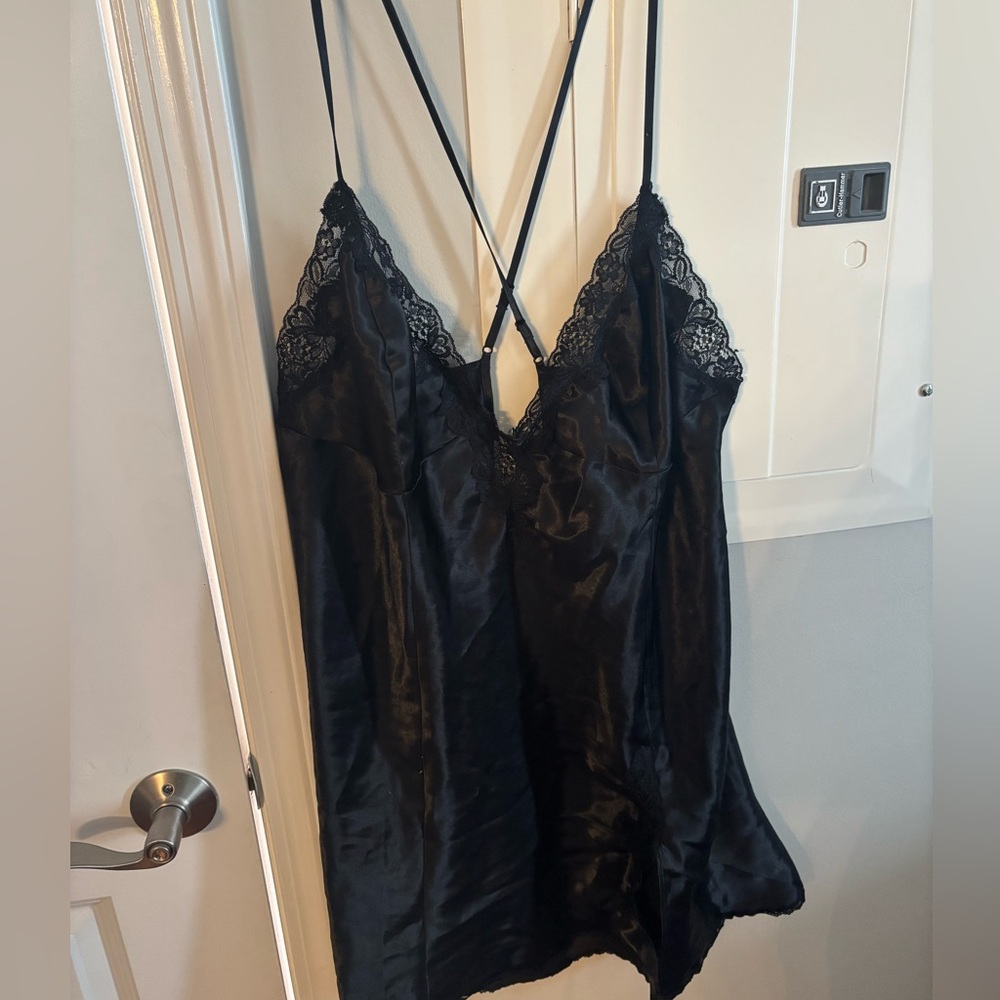 Frederick's of Hollywood Black Lace Chemise